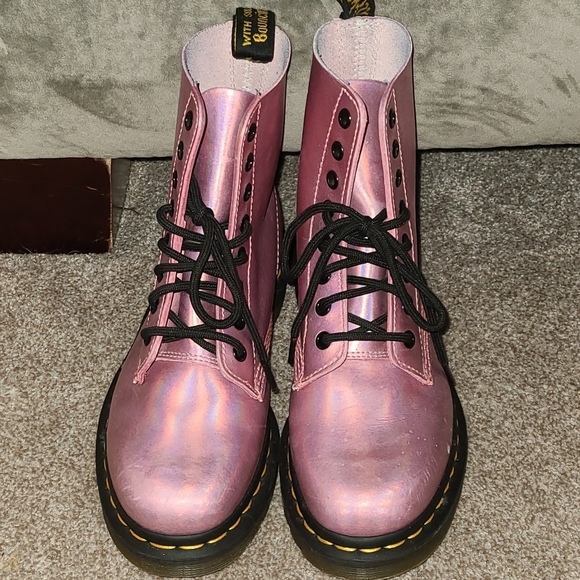 Holographic Pink Dr Martens - Picture 2 of 5